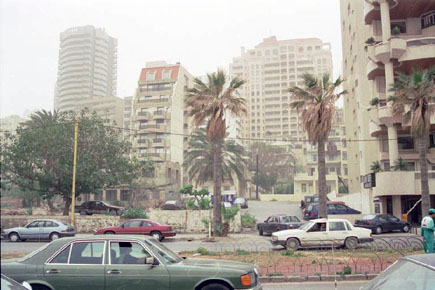 The mansions near the beach in Hamra